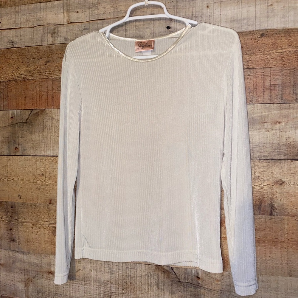 Cream Long Sleeve Top